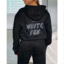 White Foxx Tracksuit Women Xxl Clothing Set Women Two Piece Set Spring Autumn Winter New Hoodie Set Fashionable Sporty Long Sleeved Pullover 669