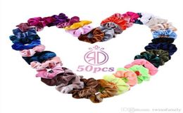 Velvet Headband Scrunchies Hair Accessories Girls Hairband Women Ponytail Hair Holder Candy Elastic Hair Ties Ropes Headwear Hair 9789355