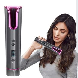 Wireless Automatic Curling Iron USB Rechargeable Rotating Large Volume Not Hurt Hair Lazy man electric coil rod 240325