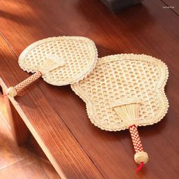 Decorative Figurines 5pcs/Lot Retro Chinese Hand-woven Fan Cattail Summer Plantain Wheat Straw Woven Cool Air Bamboo Gift Pushan Arts