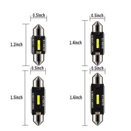 DXZ 2Pcs C5W C10W LED Bulbs Canbus Festoon-31MM 36MM 39MM 41MM NO ERROR Car Interior Dome Map Reading Light 12V/24V Auto Lamp