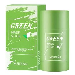 Hot Sale Green Tea Mask Stick Eggplant Cleansing Mask Purifying Clay Oil Control Anti-acne Facial Mask Black Head Remover