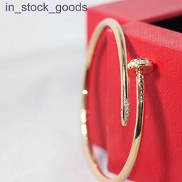High grade designer bangle Carter Nail Bracelet Classic Style Diamond Set Copper Bracelet Female Adjustable Opening Nail Bracelet Live Broadcast Original 1:1