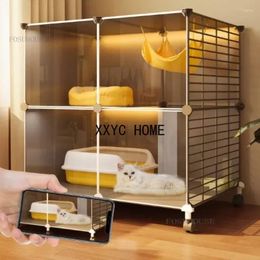Cat Carriers Cage For Cats Pet Supplies Home Indoor Small Apartment Transparent House Large Free Space Villa With Ladder