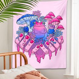 Tapestries Frog Mushroom Tapestry Mandala Decoration For Bedroom Wall Art Stickers Fabric Tapiz