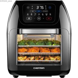 Air Fryers Multifunctional Digital Air Fryer+ Rotisserie Dehydrator Convection Oven 17 Touch Screen Presets Fry Roast Dehydrate Y240402