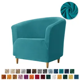 Chair Covers Velvet Club Sofa Cover Stretch Armchair Tub Spandex Single Seater Couch For Bar Counter Living Room