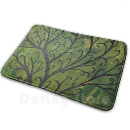 Carpets Ornate Elvish Tree Mat Rug Carpet Anti-Slip Floor Mats Bedroom Lotr Sindarin Quenya Acrylic