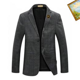 New Designers Fashion Letter Printing Mens Blazers Cotton Linen Fashion Coat Designer Jackets Business Casual Slim Fit Formal Suit Blazer Men Suits Styles#A14