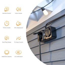 Meross Smart WiFi Outdoor Plug/Socket WLAN Smart Outlets EU Plug Support Alexa Google Assistant and SmartThings