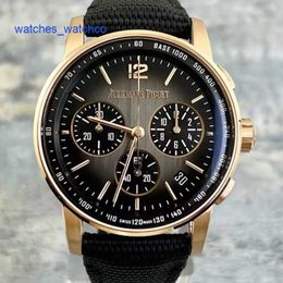 Fancy AP Wrist Watch Epi CODE 11.59 Series 26393NR Rose Gold Ceramic Smoked Grey Plate Mens Fashion Casual Business Chronograph Watch