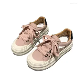 Casual Shoes Hollow Out Small White For Women's Summer Versatile Thick Soles Holes Breathable Sports