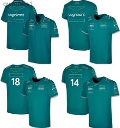 F1 Official Mens Driver T-shirt Formula Team Racing Suit T-shirts Polo Shirt Drivers 14 and 18 Oversized Jersey 0RS8