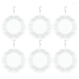 Decorative Figurines 6Pack 8 Inch Sublimation Wind Spinner Blanks 3D Spinners Hanging For Christmas Garden Decoration Durable