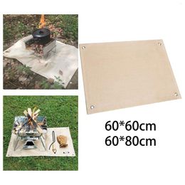 Tools Camping Fire Blanket Resistant Fireproof Mat Protector For Lawn BBQ