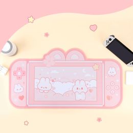 Extra Large Kawaii Gaming Mouse Pad Cute Pink Sakura Bunny XXL Desk Mat Water Proof Nonslip Laptop Desk Accessories