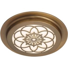 Snygg och moderna designers Fountain LED Flushmount Light in Old Satin Brass Finish - Energieffektiv LED -teknik - 12x12 tum