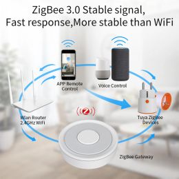 Tuya Smart Zigbee 3.0 Power Plug 16A EU 3680W Metre Remote Control Voice Control Timer Socket Work With Alexa Tuya ZigBee Hub
