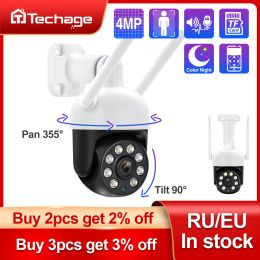 Necklaces Techage 4mp Ptz Wifi Ip Camera Speed Outdoor Wireless Ai Security Surveillance Ip Camera Full Colour Night Two Way Audio Onvif