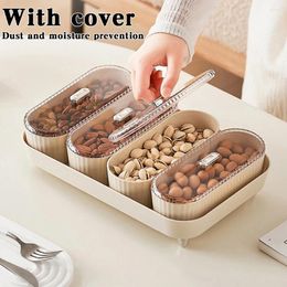 Storage Bottles 4PCS Dried Fruit Bowl With Tray Multifunctional Candys Nuts Box For Home Daily Using