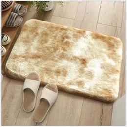 Carpets Tie-dye Gradient Colour Faux Fur Carpet Bedroom Bedside Mats Long Plush Rugs Living Room Coffee Table Fluffy Warm