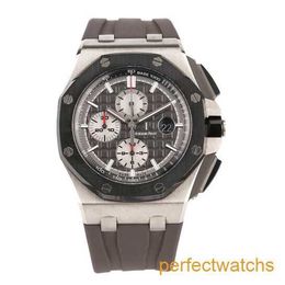 Diving AP Wristwatch Royal Oak Offshore Series 26470IO Elephant Grey Titanium Alloy Back Transparent Mens Timing Fashion Leisure Business Sports Machinery Watch