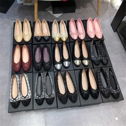 10% OFF Designer shoes Xiaoxiangfeng Womens Light Mouth Coloured Bow Round Toe Single Shoes Bottom Ballet Flat Heels