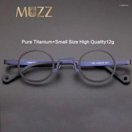 Sunglasses Frames IP Titanium Small Size Men Glasses Round Myopia Optical Prescription Eyeglasses Hyperopia Ultralight Eyewear