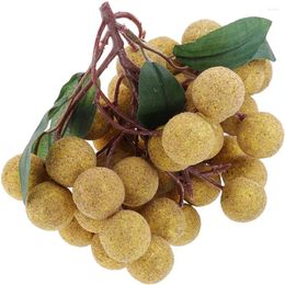 Party Decoration Fake Longan Decor Plastic Ornament Simulated Fruit Adornment Toy Prop Decorations Lifelike Decorative Model Artificial