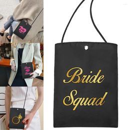 Shopping Bags 2024 Women Wallet Bride Letter Print Shoulder Straps Bag Mobile Phone Big Card Holders Handbag Pockets Girls