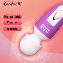 Other Health Beauty Items Mini AV wand magic wand G-Spot vibrator keychain vibration love clitoral stimulator vaginal massager Y240402