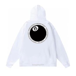 stusssy hoodie Number eight ball Hooded classic style Dice poker letter printing hoodies Asian size S-4XL Designer hoodie fashion long sleeve