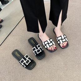 Slippers 2024 Women Fashion Summer Ladies Slides Girl Beautiful Outdoor Casual Sandbeach Sandals Home Flat Shoes