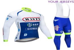 Racing Sets Winter TEAM 2022 WANTY Thermal Fleece Cycling JERSEY Bike Pants Set Mens 9D Pads Ropa Ciclismo Wear Maillot Culotte5758558
