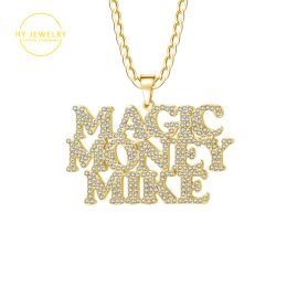 Necklaces Custom Name Women Hip Hop Iced Out Necklaces For Men Charms Pendants With Gold Stainless Steel Necklace Cuban Link Chain Jewellery