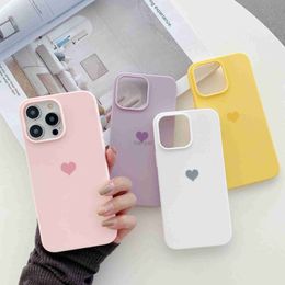 Cell Phone Cases Love Heart Soft Case For iPhone 15 11 12 13 14 Pro Max Mini XS X XR 7 8 Plus SE Shockproof Bumper Silicone Back Cover 2442