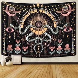 Tapestries Mystic Moon Tapestry Snake Occult Eye Astrology Hippie Boho For Bedroom Dorm