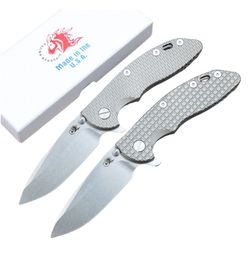 High End OEM Tactical Folding Knife CPM-20CV Blade TC4 Titanium Alloy Handle Ball Bearing EDC Pocket Knives Camping Hunting Knives