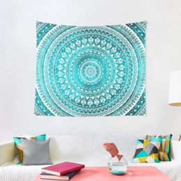 Tapestries Mandala Turquoise Tapestry Aesthetic Wallpapers Home Decor Room Korean Style