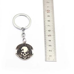 Metal Gear Solid Snake Keychains Fox Hound Militaires Sans Frontieres Diamond Dogs Outer Heaven Car Key Rings Bag Pendant Figure