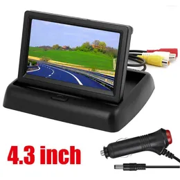 4.3" Car TFT LCD Fold Monitor For Reverse Rear View Backup Camera Parking