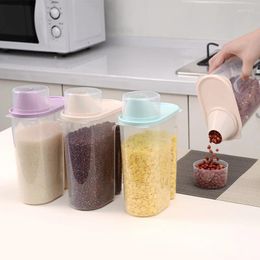 Storage Bottles Kitchen Box Food Supplies Grain Moisture-Proof Sealed Transparent Organisers With Lid