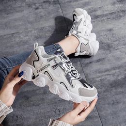 Casual Shoes Female 2024 Designer Style Breathable Joker Thick At The Bottom Of A Small White Sneakers
