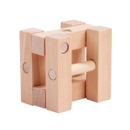 Ny design Mini 3D Natural IQ Träpussel IQ -spel Interlocking Luban Lock för Brain Teaser