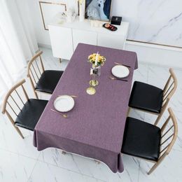 Table Cloth American Garden Fresh Cotton Plain Color Solid Restaurant Tablecloth Household