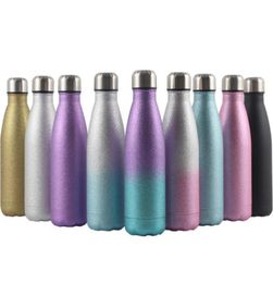 17oz glitter water bottle Double Wall Insulated Cola Bottles glitter tumbler BPA Metal Sports Bottle Beautiful Sparkle Coatin5182523