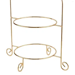 Tea Trays Rustproof Coating Impact-resistant Metal Cake Display Stand For Long-Lasting Pastry