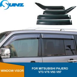 Window Visor For Mitsubishi Montero Pajero V73 V75 V93 V97 Wind Shields Sun Rain Guards Side Wind Deflector Exterior Accessories