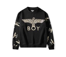 Boy London Arm Eagle Eagle Round Neck Cotton Sweatshirt Black Mens Full Sleeve Sweatshirt Fall Winter Fashion1051942