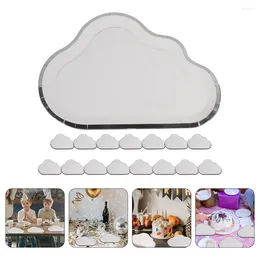 Disposable Dinnerware 16 Pcs Dinner Plate Cupcake Pan Party Tableware Paper Tray Gathering Convenient Plastic Baby Fruit Plates